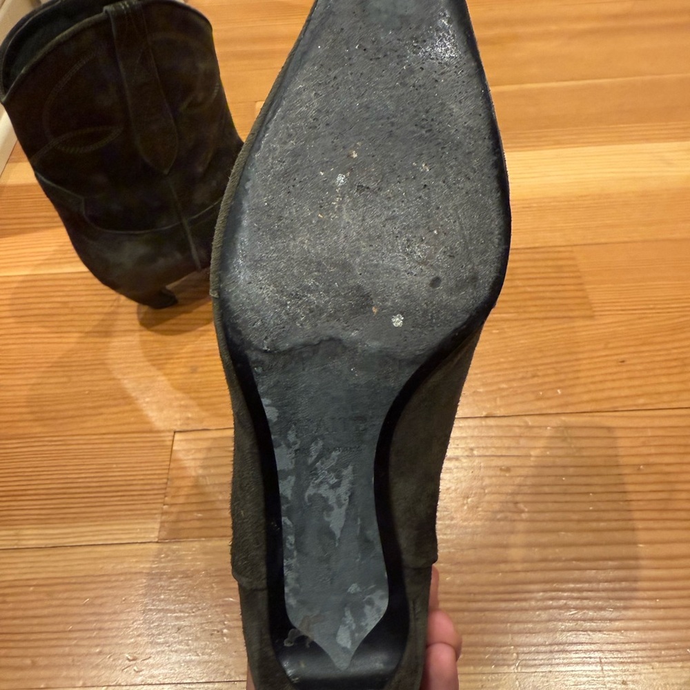 Khaite Dallas Western Boots Dark Olive - Picture 6 of 9